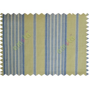 Beige white blue with vertical lines main cotton curtain designs